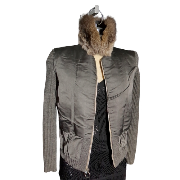 VINTAGE Luxury Real Faux Fur & Knit Jacket Size M. - Picture 6 of 16